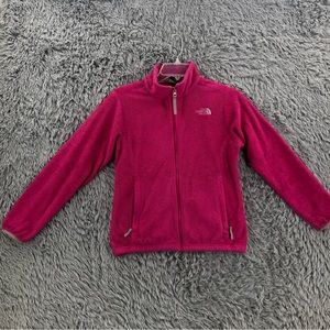 North Face Jacket Girls Large 14/16 Pink Fleece  Pockets